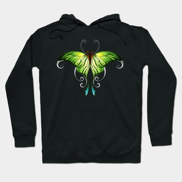 Green butterfly ( Green butterflies ) Hoodie by Blackmoon9